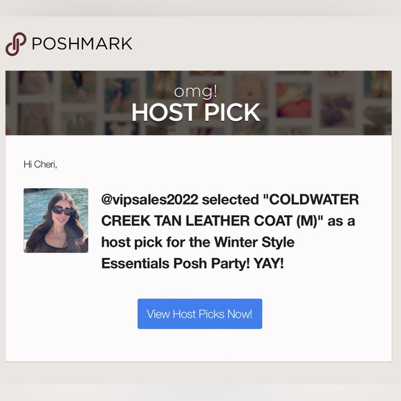 π«HP X 2π« COLDWATER CREEK TAN LEATHER COAT (M) - Picture 10 of 10